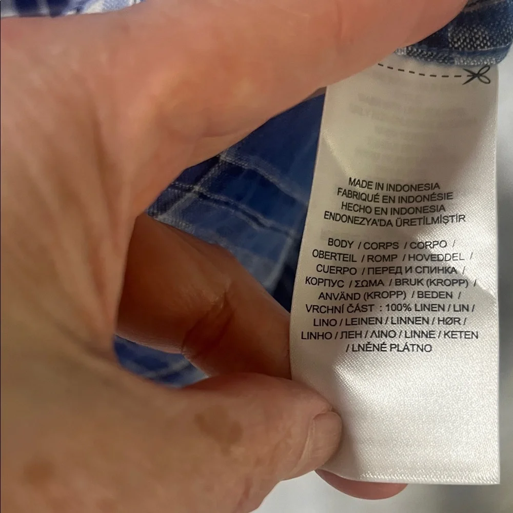 Ralph Lauren Women's Blue and White Plaid Shirt - Picture 4 of 4